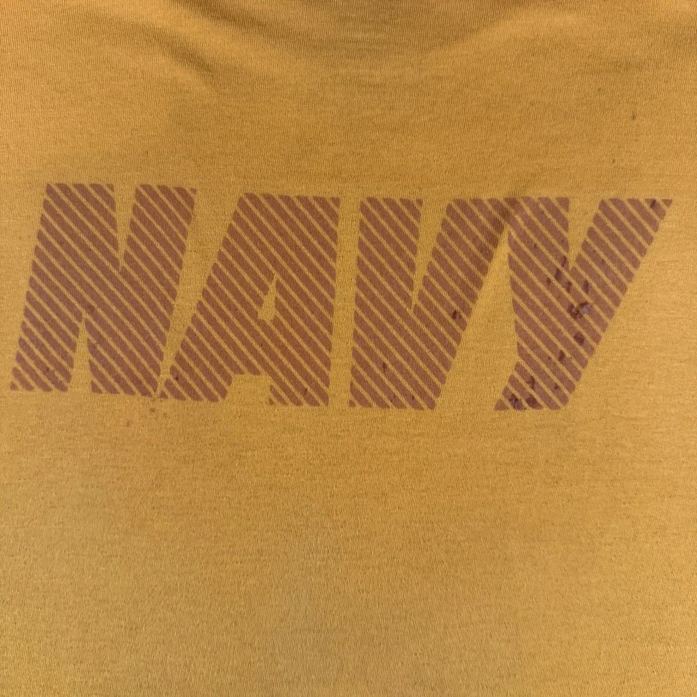 US Navy Originals Alpha Mills T-Shirt Mens XL Gold Yellow Short Sleeve NEX USA